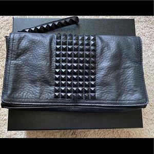 Joe’s Brand high-quality black leather clutch